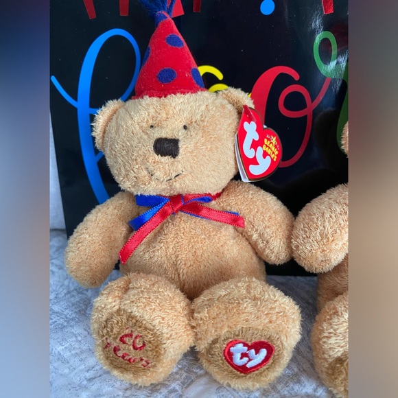 🎈 RETIRED & RARE TY BEANIE BABY 20TH ANNIVERSARY BEARS “LAUGHTER & FUN”. - Picture 2 of 7